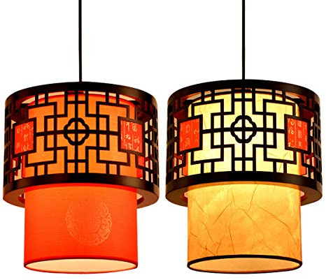 Uonlytech 1PCS Oriental Ceiling Chandelier Retro Hotel Style Classical Lamps with Bulb (Random Style)