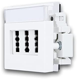 Kunststoff Einbausteckdose 4/6/8 Fach für Livolo Einsätze mit Fliesen einsatz Bodentanks versenkbar optional mit Livolo Einsätzen zum selber bestücken (Telefon-Anschlussdose NFN - TAE-LEG)
