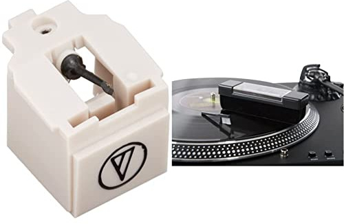 Audio-Technica ATN3600L Replacement Stylus for AT3600L Packaged & Acc-Sees APV004 Pro Vinyl Velvet Brush Record Cleaner – Includes Stylus Pick Up Brush - Anti-Static