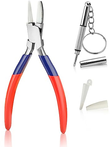 GOLD DEER Rotondo & Nylon Mascella Occhiali Telaio Pinze di Riparazione Occhiali Pinze di Regolazione Occhiali Braccia Telaio Pinze Occhiali Telaio Pinze Rotonde e piatte Pinze Gioielli Fare Pinze