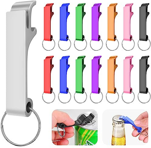Sinofort Llavero Abridor De Botellas, 24 Piezas Abrebotellas de Cerveza, Abridor de Cerveza Aluminio, Llaveros Abrebotellas con Anilla, para Bebidas Cerveza De Jugo Beber, 8 colores