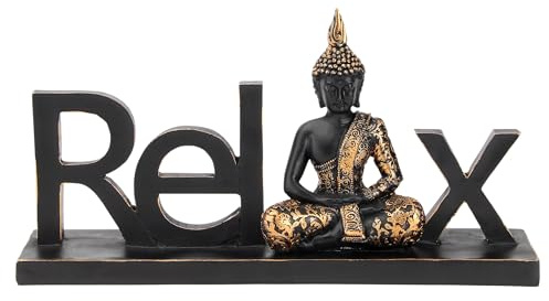Smadeer Buddha Statue Buddah Buda - Buddah Statues for Home Decoration,Laughing Buddha Statue for Yoga feng Shui Meditation Spiritual Room Decor,Buddha Decor Indoor, Relax Budha Zen Decor