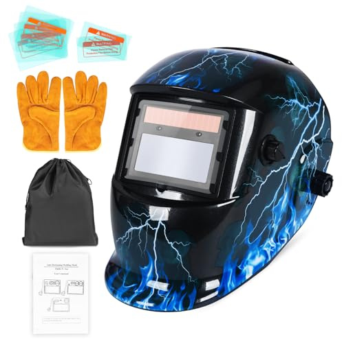 NDUUN Welding Helmet True Color Auto Darkening Hood with Adjustable Shade Range 4/9-13 for TIG MIG ARC Welder Mask