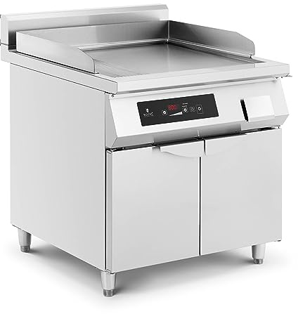 Royal Catering Induction Grill 10,000 W Smooth 0-180 min Timer 80-300 °C Storage Space Grill Plate