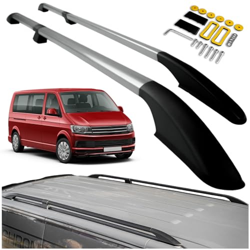 CHROMEMASTER | Compatible con VW T6 Caravelle Long 2015-2019 | Barras Portaequipajes, Rieles de Techo; Se Utilizan para el Montaje de Portaequipajes de Techo, Cajas de Techo o Portabicicletas