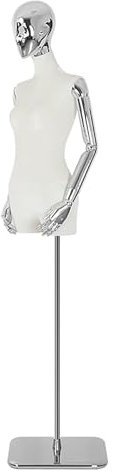 Schneiderpuppe, Weiblich Schaufensterpuppe, Schaufensterpuppe, Deko Mannequin, Schaufensterpuppe Torso weiblich, für Bekleidungsgeschäft Kleider,Off White,B