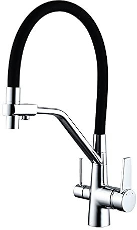 Küchenspüle-Wasserhahn für Bar, Bauernhaus, Gewerbe, Nickel-Küchenspüle-Mischbatterie, herausziehbarer Küchenarmatur, Chrom-Küchenarmatur, Waschtisch-Wasserhahn, drehbarer Wasserhahn, Spültischarmatur