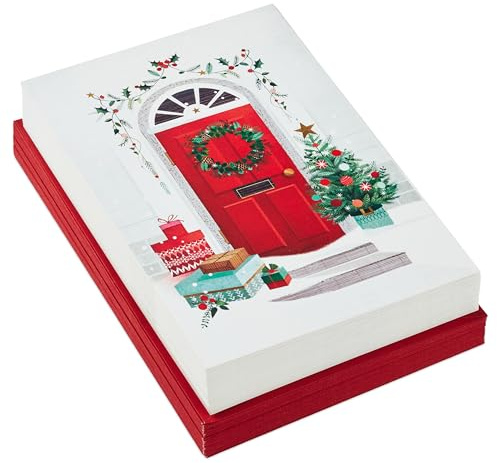 Hallmark Boxed Christmas Cards, Delivering Joy (40 Cards and 40 Envelopes) Red Front Door
