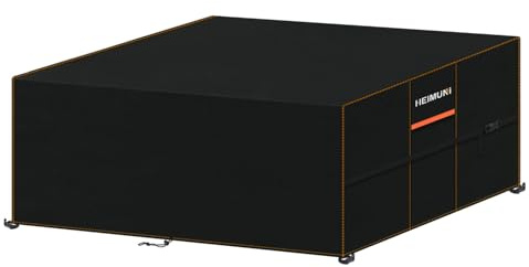 HEIMUNI Funda Mesa Exterior Impermeable, Funda Muebles Jardín Rectangular | Fundas Muebles Jardin Exterior Impermeable Funda Mesa Cubierta para Muebles de Jardin con Salidas de Aire, 200x150x74cm