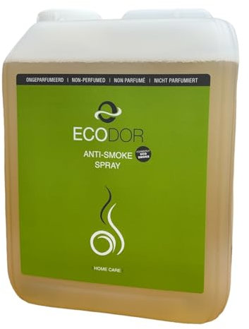 Ecodor EcoSmoke 2500ml | Neutraliseur d’odeur de fumée | Élimine l’odeur de tabac et de brûlé | Spray anti-fumée 100% naturel | Enzymes végétales | Sans parfum | Anti tabac maison