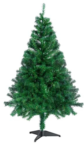 CCLIFE Albero di Natale Piccolo Slim, Albero con Aghi di Pino, 150 cm, Verde, 380 Rami, Cushhom