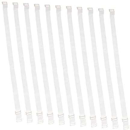 TOGEVAL 10paar Frauen -träger Ersatz Verstellbar Unsichtbar Transparent Elastisch Mit Edelstahlverschluss Breiter Hautfreundlich Für Kleidungsarten