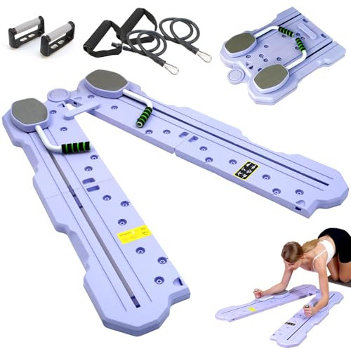 Pilates Board, Bauchmuskel-Trainingsbrett, Multifunktionales Bauchbrett, Ab Trainer Maschine, Übungsbrett, Faltbares Bauchmuskelbrett mit Automatischem Rückprall