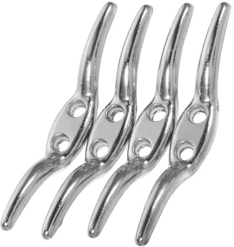 TOPBATHY Lot De 4 Taquets De Cordon en MéTal pour Stores, Accroche Rideau sans Percage, Accessoires pour Stores VéNitiens, Verticaux Et Enrouleurs, Facile à Installer, Argenté