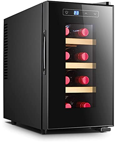 IUBGFTO Enfriador de Vino para 8 Botellas, refrigerador para Vino termoeléctrico, 0,65 pies cúbicos. ft. Bodega para Cocina pequeña, apartamento, condominio, cabaña, casa rodante