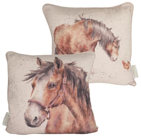 440s Wrendale Designs Baumwoll-Leinen Kissen Pferd Spirit ca. 40 x 40 cm | WD-CU018