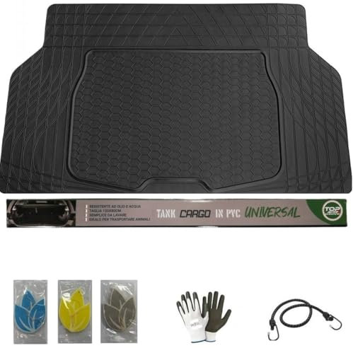COMPATIBILE CON VOLKSWAGEN Caddy P.Rib. 2.0 TDI 150CV DSG Comfort. TAPPETINO IN GOMMA VASCA BAULE PVC BASE APPOGGIO ANIMALI E OGGETTI 120X80 RESISTENTE AD OLIO-ACQUA COFANO POSTERIORE AUTO