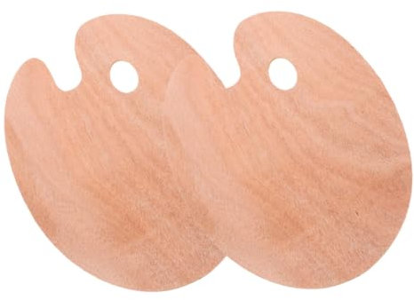jojofuny Palette De Peinture en Bois Plateau De Mélange De Peinture À Lhuile Outil Dartisanat De Forme Ovale Construction Robuste Manipulation Facile