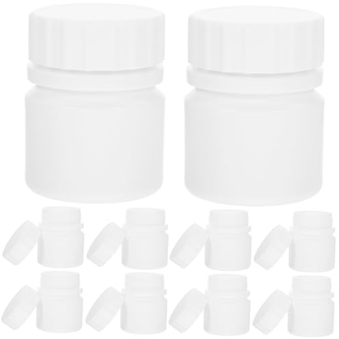 Cabilock 12stücke Kleine Wiederbefüllbare Hdpe-fläschchen Mit Schraubverschluss Auslaufsicher Und Langlebig Als Reise-organizer Und Aufbewahrungsbehälter Für Pulver Pillen Und Vitamine