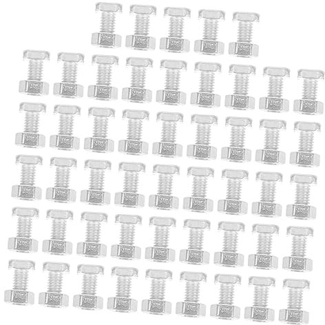 TOYANDONA 100juegos Tuercas y Tornillos De Aluminio para Reparación De Invernaderos Tuercas y Pernos De Cabeza Cuadrada Accesorios para Invernaderos Multiusos Jardín