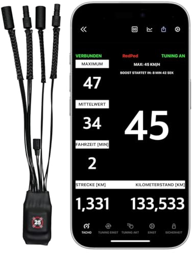 RedPed für Bosch Smart System BES3 Gen4 E-Bike Tuning Chip mit App (Nicht Felgen/Ventilmagnet) eBike