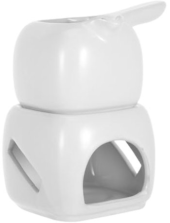 HOMOBABE Chauffe Chocolat Et Fondue Portable Céramique Plat Multifonction avec Réchaud pour Desserts Et Cuisine pour Fondue Beurre