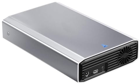 jebyltd Caja De Aluminio para Disco Duro 5Gbps con Ventilador Refrigeración para Unidades 2 5/3 5 Carcasa Tipo C 3 1 Carcasa Aluminio