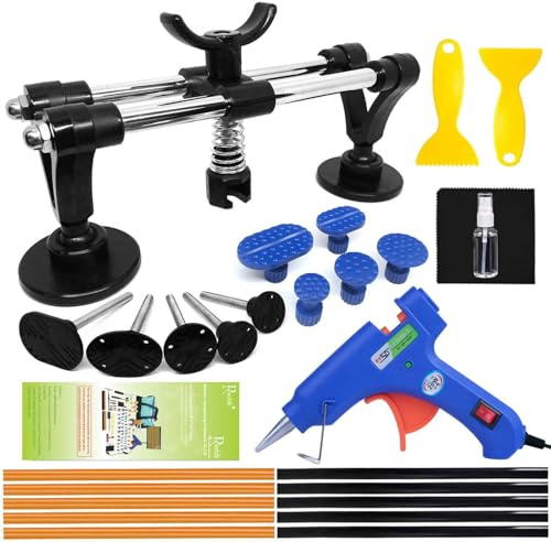 Randalfy Kit de reparación de dentaduras de Coches, Kit de eliminación de dentaduras con Tirador de dentaduras de Puente de Doble Polo para la eliminación automática de dentaduras, Objetos de PUE