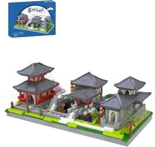 Modèle Blocs de Construction en Briques - Jardin de Suzhou, Architecture Chinoise Traditionnelle, Ensemble Éducatif pour Enfants et Adultes (10+ Ans) (M2014)