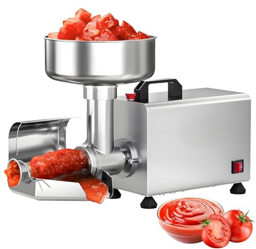 Macchina elettrica per passare il pomodoro, macchina per la produzione di salsa di pomodoro da 450 W, spremipomodoro e passapomodoro in acciaio inossidabile per salsa di pomodoro, fragole e mirtilli