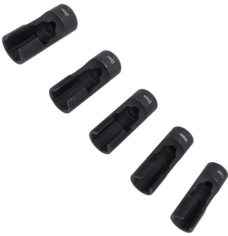 Tbest Suspension Strut Socket Tool Professional High Strength CRV Steel 1 / 2in Drive Nut Set for Auto Repair and Maintenance Enthusiasts Mechanic Kit 5PCS (17mm‑24mm)