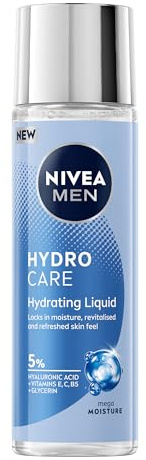 NIVEA MEN Hydrocare Hydrating Liquid Moisturiser (100ml), Dry Skin Moisturiser For Men, Lightweight And Deeply Hydrating Face Lotion, Mega Moisture Technology Formula