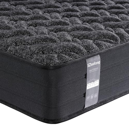 SZsuilong Matelas 140x190, Hauteur 26 cm, H3/H4, Ressorts Ensachés
