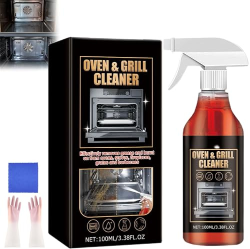 Oven Cleaner Heavy Duty,Nettoyant Four,Décapant Four,Heavy Duty Gril Huiledestruction Spray,Dégraisse Rapidement,Inox Nettoyants Multi-usage Plaque Induction Produit Menager Entretien Maison (1Set)