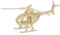 Marabu 317000000003 - KiDS 3D Holzpuzzle Hubschrauber, mit 32 Puzzleteilen aus FSC-zertifiziertem Holz, ca. 26 x 13 cm groß, einfache Stecktechnik, zum individuellen Bemalen und Gestalten