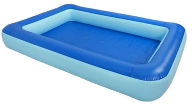 Ioensy Piscina Gonfiabile Rettangolare Riutilizzabile, Facile da Pulire, per Feste in Giardino, Estate, Famiglia E Bambini, 210 Cm