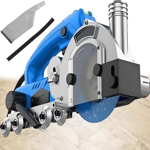 DOZPAL Macchina elettrica Domestica da 1200 W per la Pulizia di fughe e interstizi tra Le Piastrelle, con Strumento per scanalature, Senza Polvere, per la Pulizia delle fughe delle Piastrelle C
