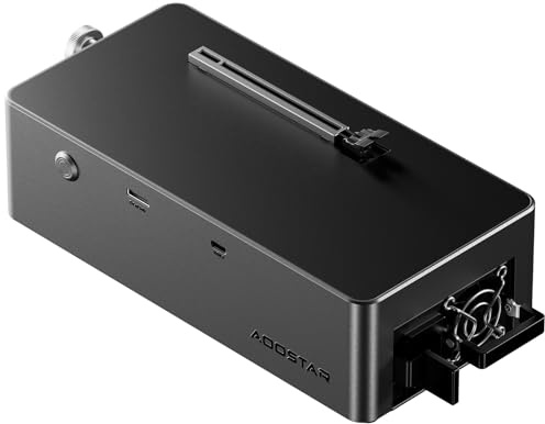 AOOSTAR AG02 eGPU OCuLink USB4 extern dockningsstation, 800 W inbyggd strömförsörjning, 100 W omvänd laddning, max 500 W GPU-effekt, för USB4/OCuLink Windows 11 bärbara datorer