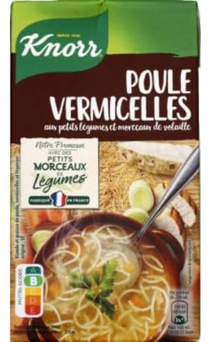 Knorr Soupe Secret de Grand-Mère Poule Vermicelles aux Petits Légumes Et Morceaux de Volaille, 1L