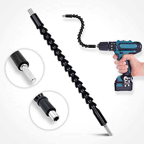CZ Store Drill Bit Extension |11.61, 0.25 Tip|✮Lifetime Guaranteed✮- Strong, Flexible Shaft Casing, Magnetic Hex Chuck Attachment, 360-Degree Rotation - Electric Cordless Screwdriver Accessories