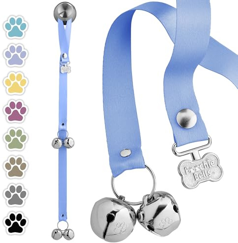 PoochieBells Handgefertigte Hundetürklingel für das Töpfchentraining - einfach & schnell, Hundesichere USA-Made Hundetürklingel mit perfektem Klang, Hundetrainer empfohlen seit über 20 Jahren,