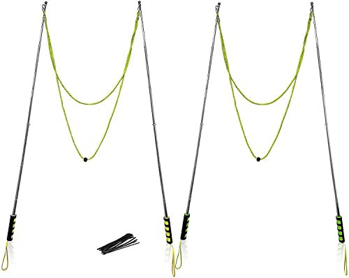 Ubitree Riesenseifenblasen Set, 2 Stück Seifenblasen Groß aus Edelstahl, Seifenblasen Stäbe das Teleskopische Entwurfs Einfache Tragen, Seifenblasen Spielzeug für Party Außen Garten