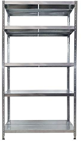 Scaffalatura metallica Maciste - ALTA PORTATA - scaffale in metallo Zincato - 120x50x195h - 5 Ripiani- Portata 1.300 Kg
