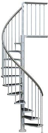 DOLLE Außenspindeltreppe Gardenspin verzinkt Höhe 307,5-352,5 cm 14 Trimax® Stufen Durchmesser 125 cm