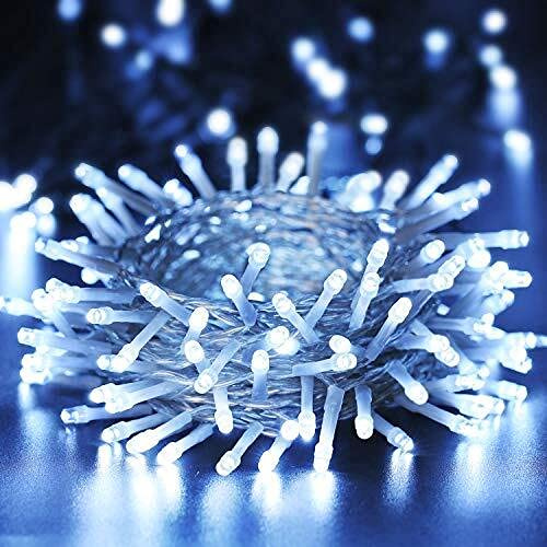 PhilzOps Navidad Guirnalda Luces Exterior, 20M 200 LED Cadena de Luces Blanco Frio Interior Impermeable Árbol de Navidad Luces de Hadas con Memoria 8 Modos para Decoración Casas Fiesta Patio Jardín
