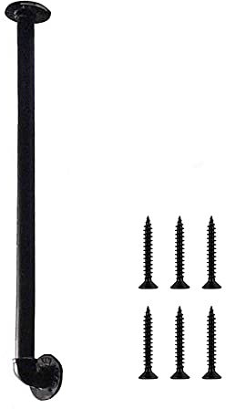 Handläufe für Treppen Treppengeländer Wandhandlauf Handläufe für Innentreppen – Industrielles Schmiedeeisen – Wandmontiertes Treppengeländer Geländer für ältere Menschen – 1ft-4ft Geländer-Kit (Mat