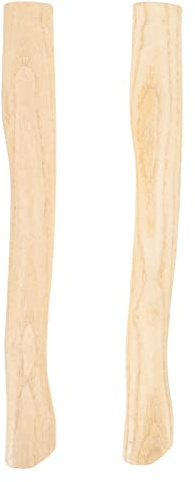 DOITOOL Handle 2pcs Wooden Replacement Handle Wooden Grip Replacement Hickory Wood Parts Accessories for Home Camping Outdoor (38cm) Camping Accessories