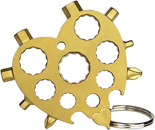 18-in-1 Snowflake Multi Tool,Incredible Tool,Snowflake Multitool Snowflake Multi tool Snow Multitools Bottle Opener-Screwdriver-Wrench Gadgets Gift Idea Chrisrmas Presents (Color : Gold) ( Color : One