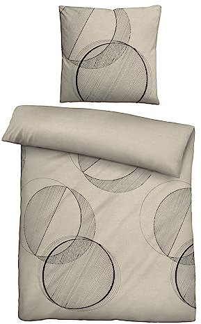 biberna 0840514 Melange-Flanell Bettwäsche