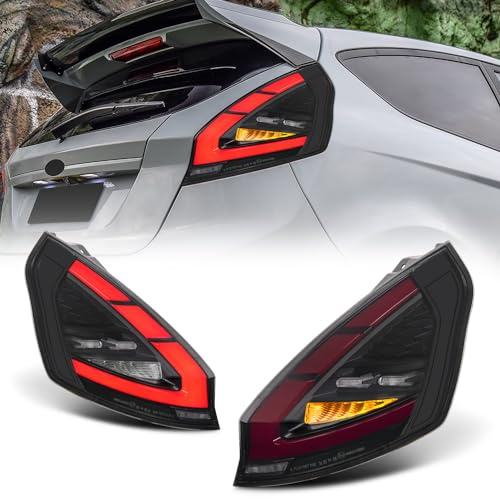 Archaic Rückleuchten kompatibel mit Ford Fiesta Hatchback MK7 MK7.5 SE ST 2009-2017, mit Animation DRL,Geräuchert,Mit E-Prüfzeichen | Mit Animation DRL,Geräuchert,Mit Emark